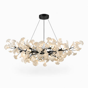 Horizon Bloom Gingko Chandelier — 47.2 in, black branches