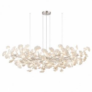 Horizon Bloom Gingko Chandelier — 70.9 in, nickel branches