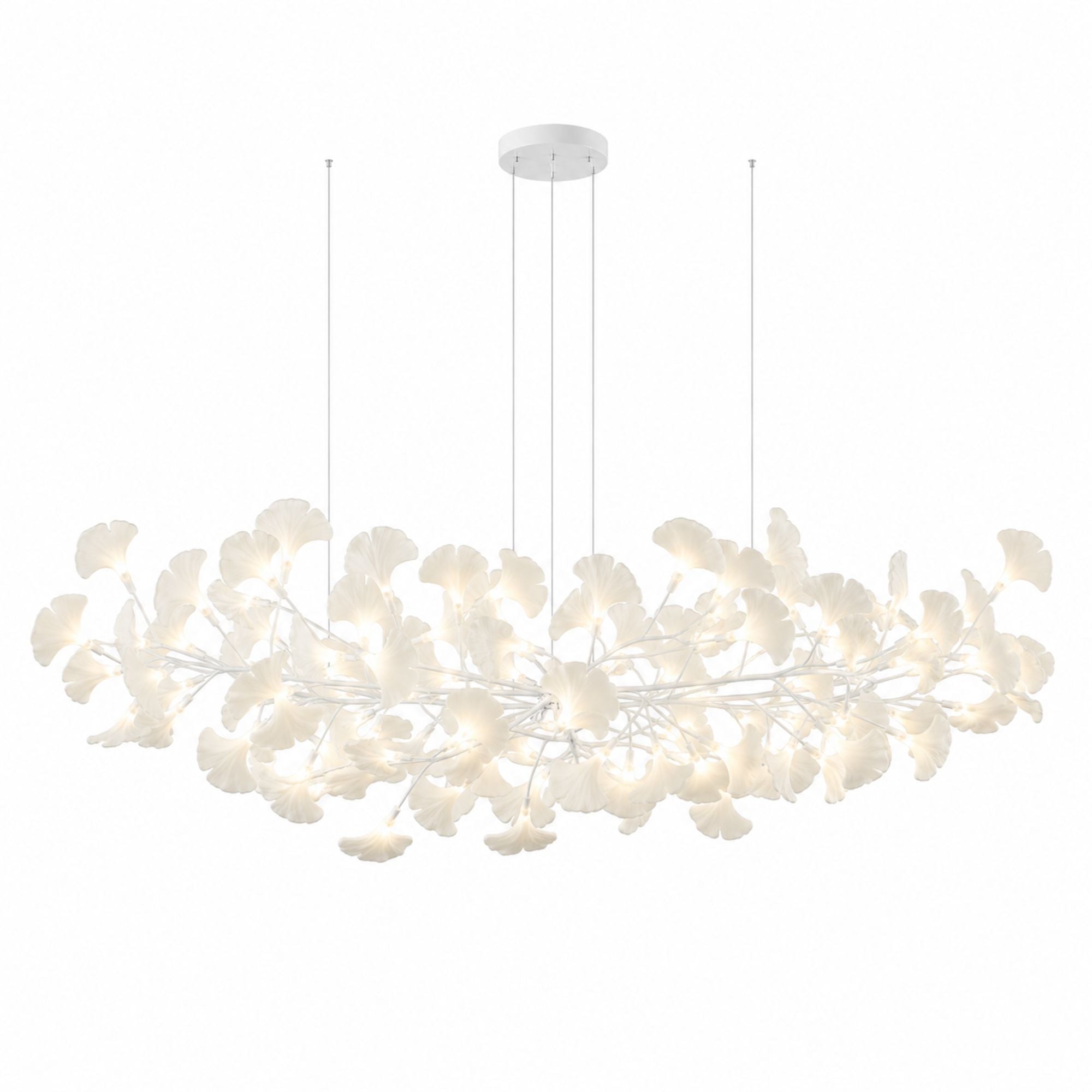 Horizon Bloom Gingko Chandelier — 70.9 in, white branches
