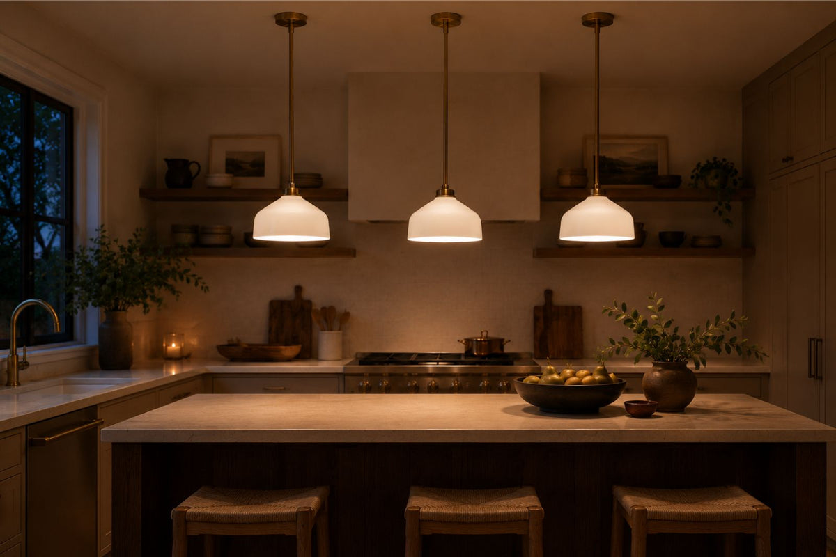Over a kitchen island