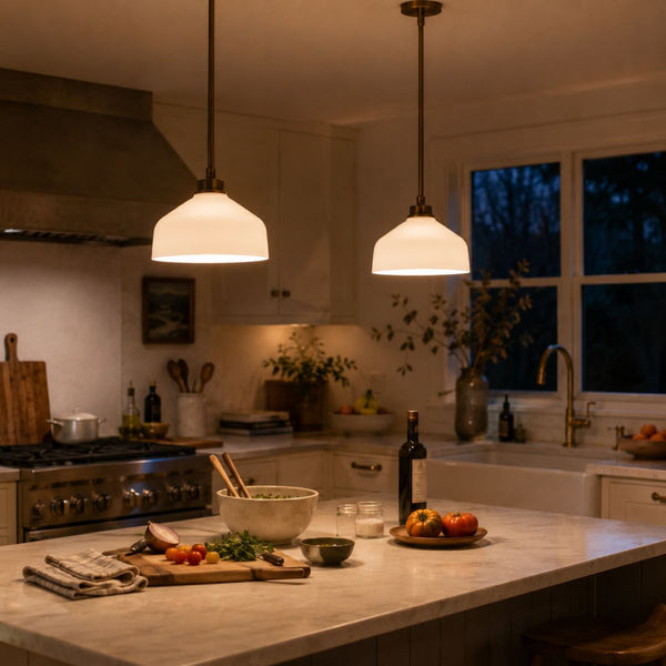 Over a kitchen island