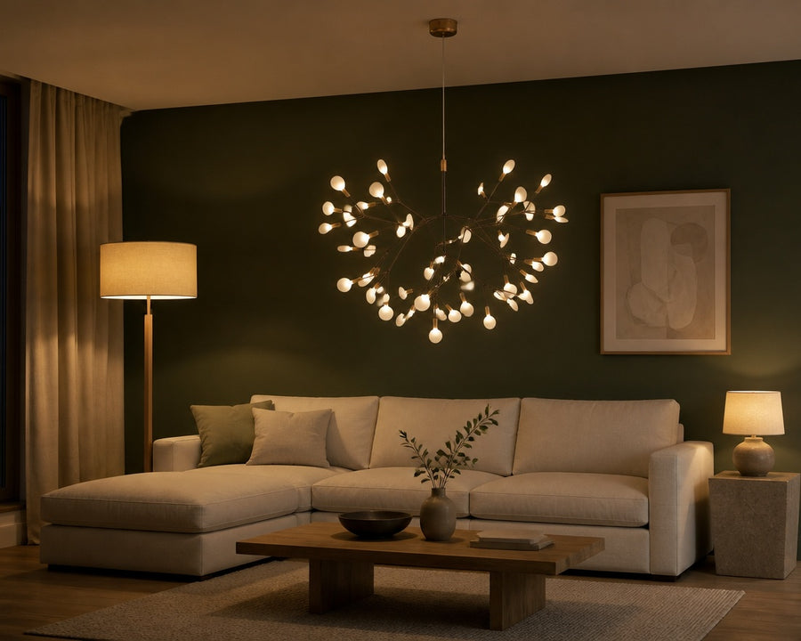 The soft glow layered with other lighting