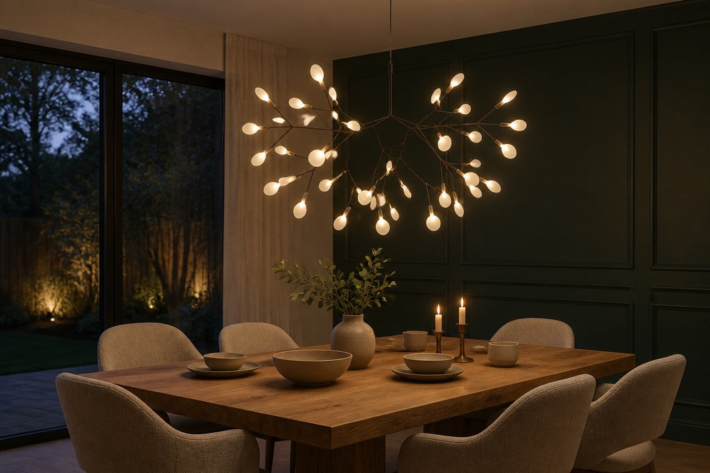 Over a dining table