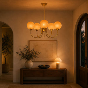 Marshmallow Chandelier — lifestyle room detail