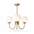 Marshmallow Hand-Sprayed Glass Globe Chandelier