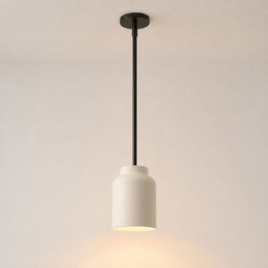 Nerys Pendant Light — 7.5in, Ivory shade, Dark Bronze finish