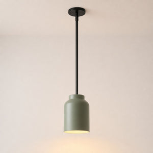 Nerys Pendant Light — 7.5in, Sage Green shade, Dark Bronze finish