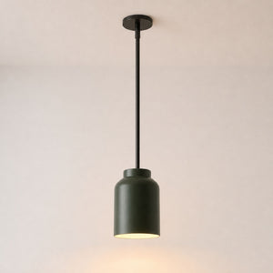 Nerys Pendant Light — 7.5in, Dark Olive shade, Dark Bronze finish