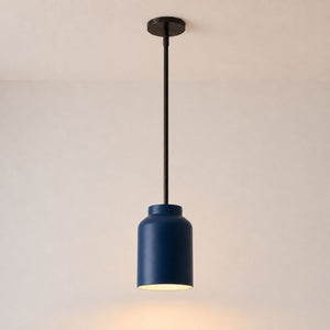 Nerys Pendant Light — 7.5in, Regal Blue shade, Dark Bronze finish