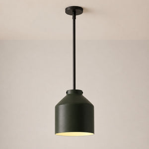 Nerys Pendant Light — 10.75in, Dark Olive shade, Dark Bronze finish