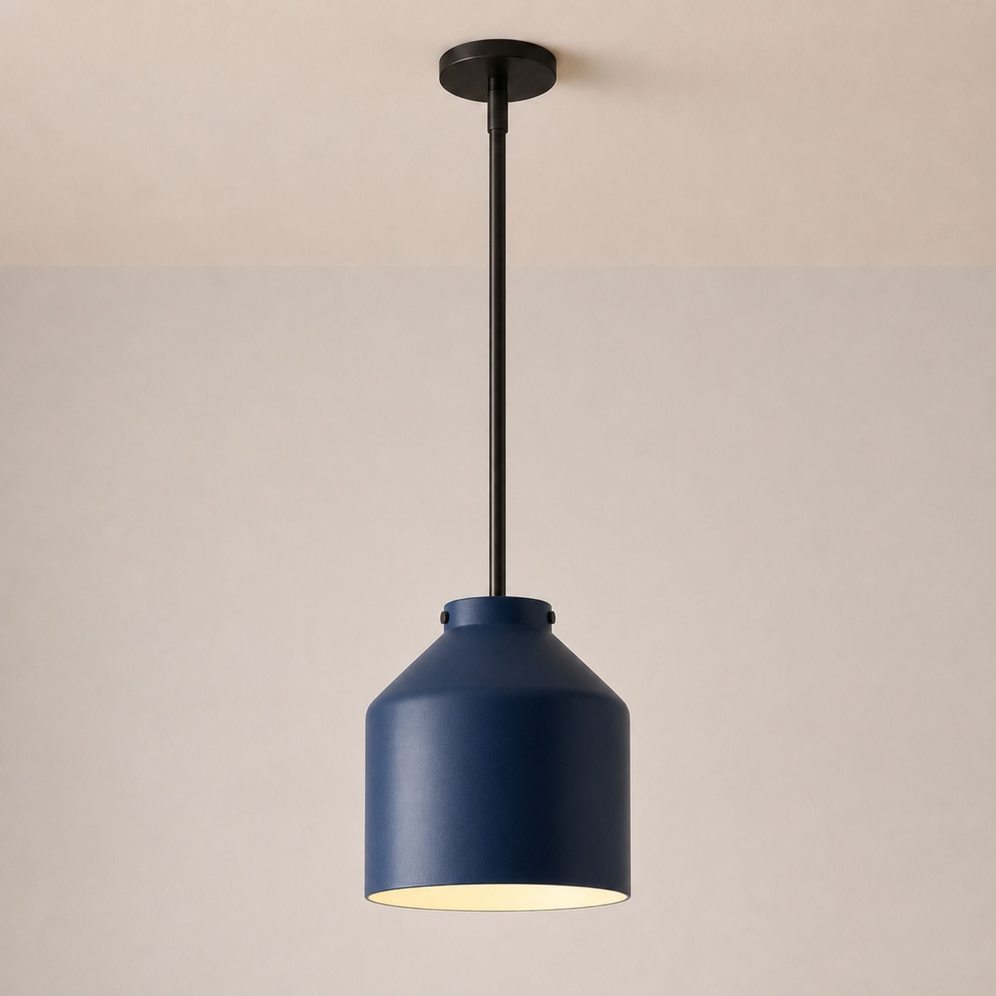 Nerys Pendant Light — 10.75in, Regal Blue shade, Dark Bronze finish