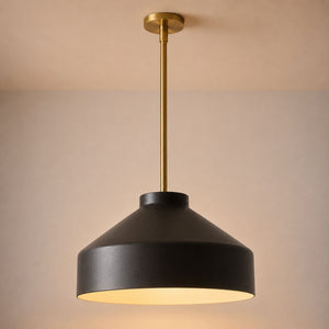 Nerys Pendant Light — 16in, Dark Bronze shade, Antique Brass finish