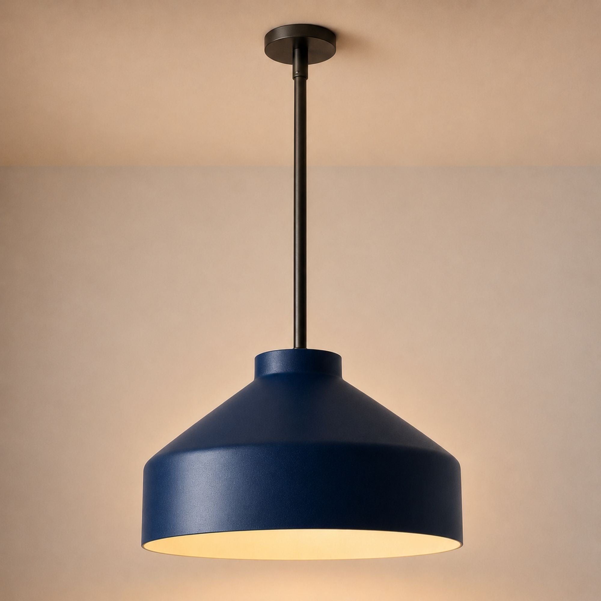 Nerys Pendant Light — 16in, Regal Blue shade, Dark Bronze finish