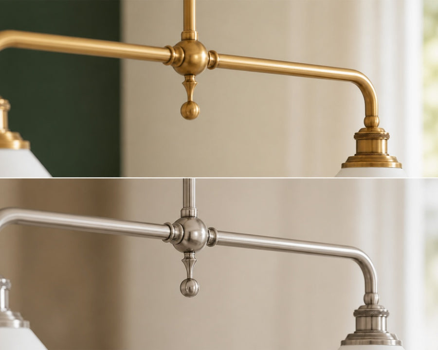 The solid brass body in Brass and Nickel finishes