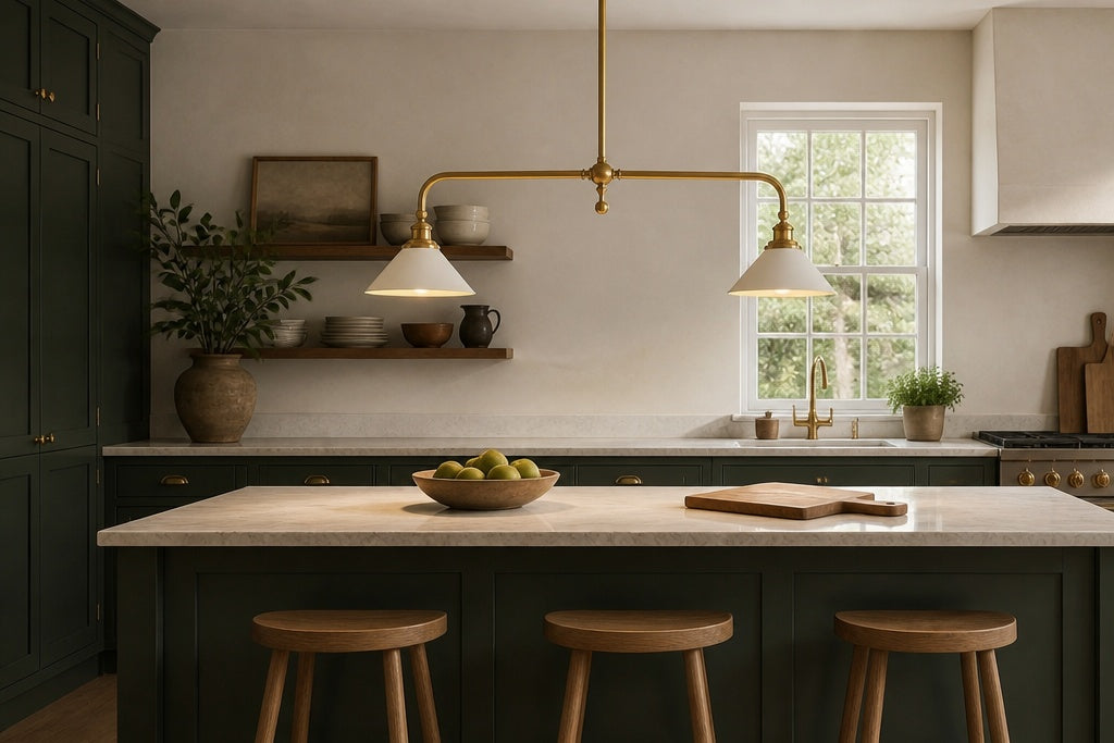 Over a kitchen island