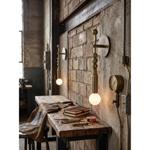 Toam Brass & Marble Wall Lamp