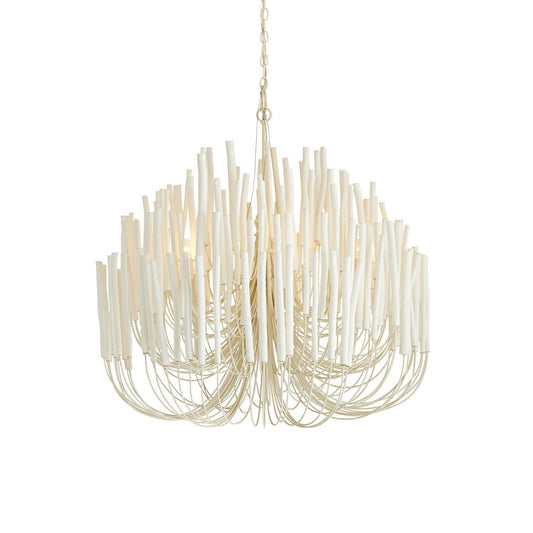 Multi-Stick Wooden Chandelier